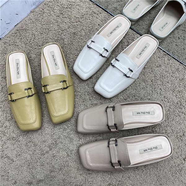 elegant retro handmade slippers 2021 muller buckle loafers casual comfort slip on fashion female outdoor slides soft leather, Black
elegant retro handmade slippers 2021 muller buckle loafers casual comfort slip on fashion female outdoor slides soft leather, Black