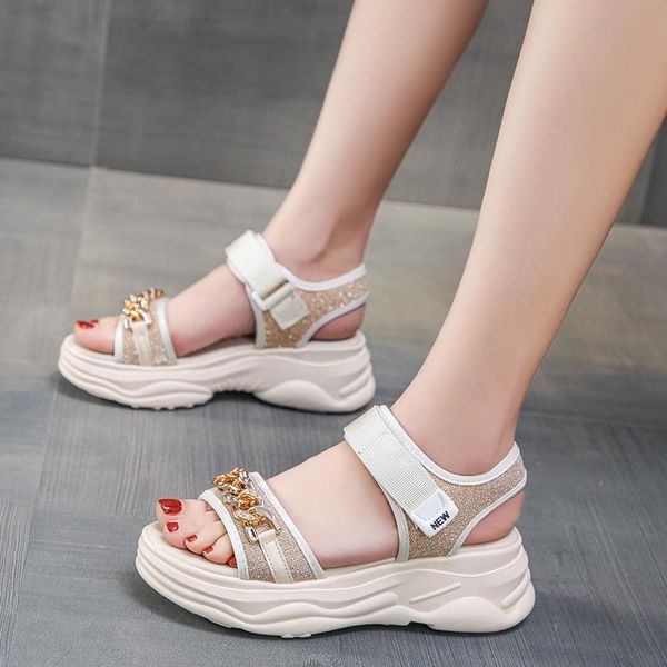 dress shoes rimocy 2021 metal chain platform sandals women casual comfortable student sport sandalias mujer summer thick bottom beach, Black
dress shoes rimocy 2021 metal chain platform sandals women casual comfortable student sport sandalias mujer summer thick bottom beach, Black