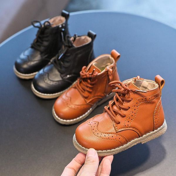 winter autumn kids ankle boots lace up girls shoes leather fretwork boys booties embossing platform children black brown, Black;grey
winter autumn kids ankle boots lace up girls shoes leather fretwork boys booties embossing platform children black brown, Black;grey