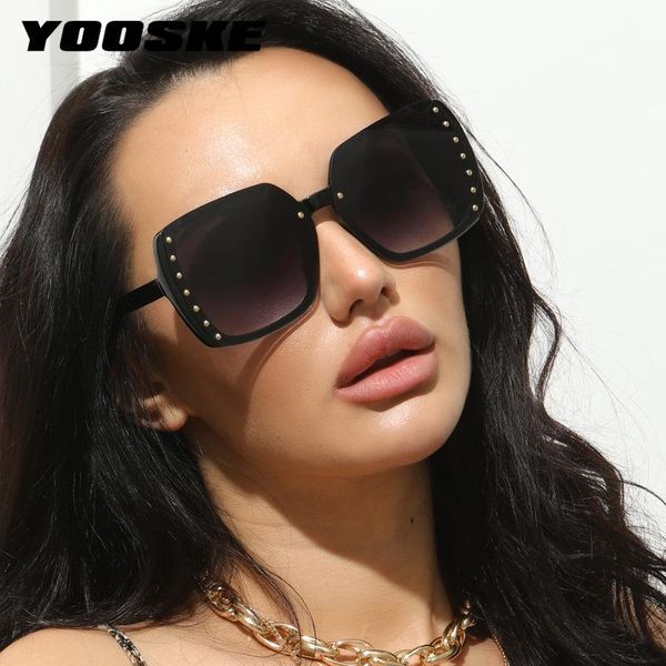sunglasses yooske vintage square oversized women men transparent sun glasses brand designer eyewear uv400 rivet decoration, White;black
sunglasses yooske vintage square oversized women men transparent sun glasses brand designer eyewear uv400 rivet decoration, White;black