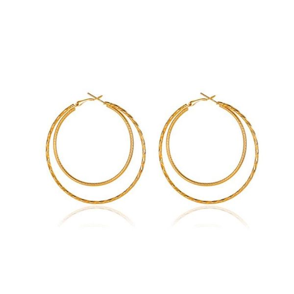 hoop & huggie simple temperament double big circle earrings exquisite exaggerated wild geometric carved pendant earring jewelry women, Golden;silver
hoop & huggie simple temperament double big circle earrings exquisite exaggerated wild geometric carved pendant earring jewelry women, Golden;silver