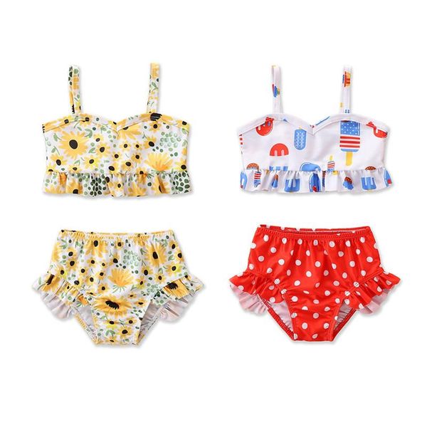 one-pieces 1-6 years infant girls swimsuit sunflower cartoon print ruffle camisole bikini swimming bottoms suits, Black
one-pieces 1-6 years infant girls swimsuit sunflower cartoon print ruffle camisole bikini swimming bottoms suits, Black