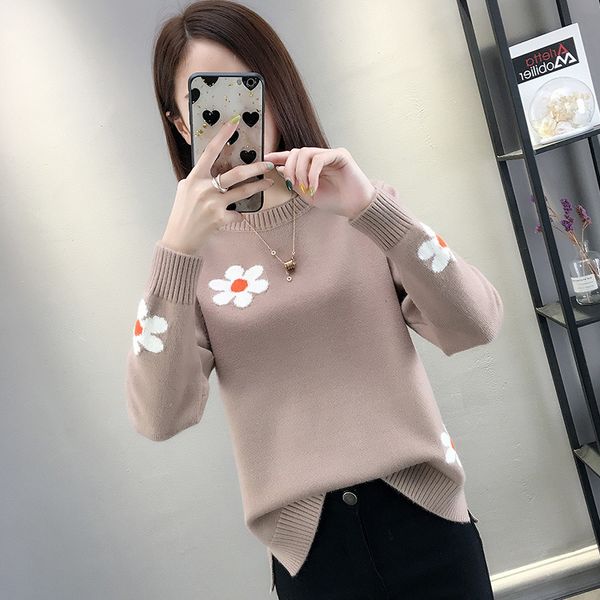 knits spring korean fashion 4 color floral knitting pullover sweater women casual o-neck long sleeve knitted female sueter mujer, White
knits spring korean fashion 4 color floral knitting pullover sweater women casual o-neck long sleeve knitted female sueter mujer, White