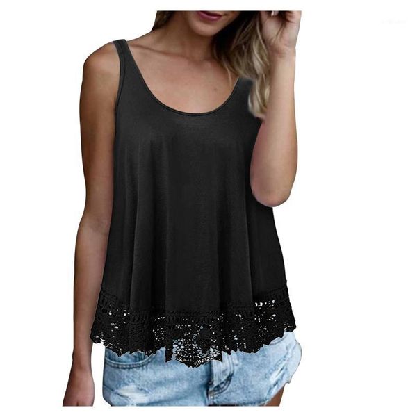 women's t-shirt summer daily all-match ladies casual lace edge elegant solid color loose o-neck cotton vest women and bloues fashio, White
women's t-shirt summer daily all-match ladies casual lace edge elegant solid color loose o-neck cotton vest women and bloues fashio, White