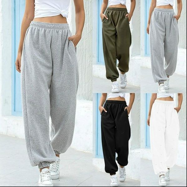 women pant elastic waistband joggers autumn winter fashion solid sports trousers gyms loose long running pants drop, Black;white
women pant elastic waistband joggers autumn winter fashion solid sports trousers gyms loose long running pants drop, Black;white