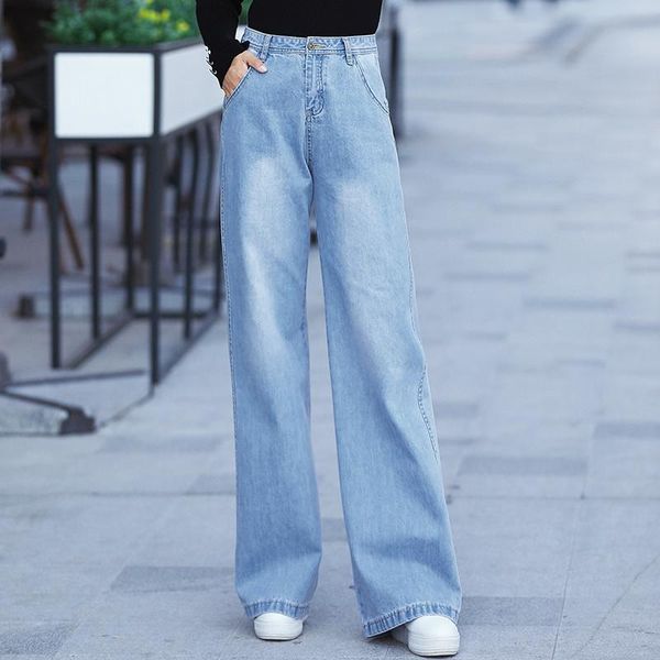 women's jeans fashion wide leg washed pockrt loose high waist denim pants spring autumn long for women pantalon femme, Blue
women's jeans fashion wide leg washed pockrt loose high waist denim pants spring autumn long for women pantalon femme, Blue