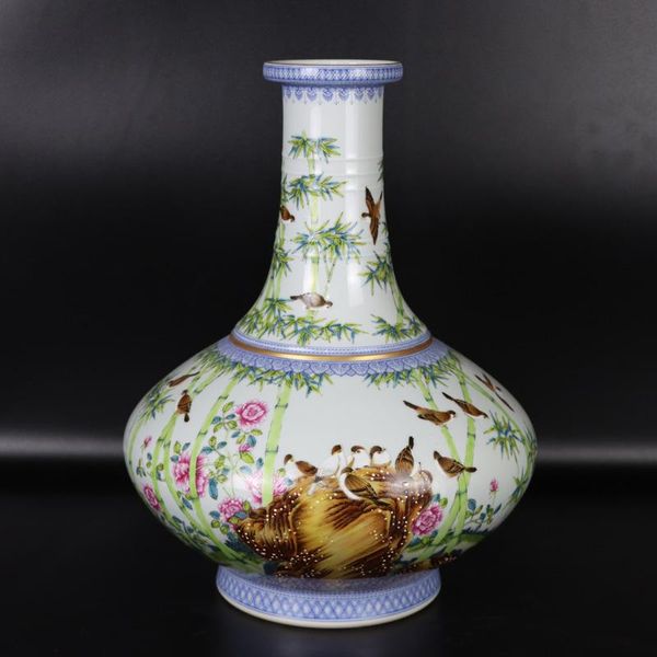 vases qing dynasty yongzheng colorful painting bamboo and birds pattern water chestnut vase antique porcelain home collection
vases qing dynasty yongzheng colorful painting bamboo and birds pattern water chestnut vase antique porcelain home collection