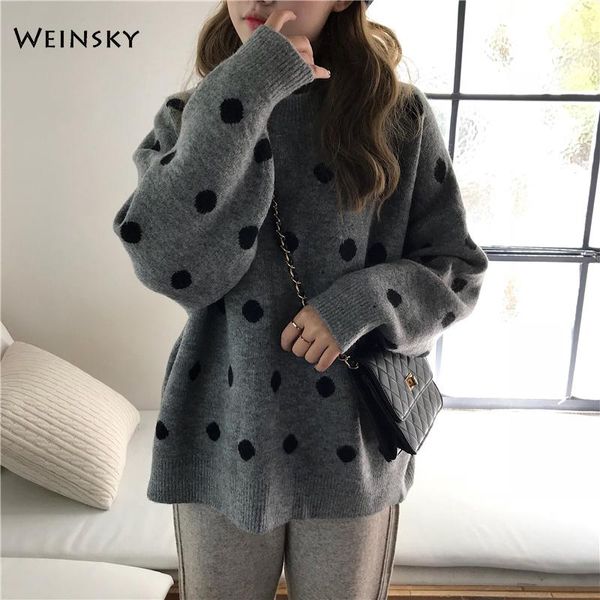 women's sweaters women knitted sweater and pullovers korean fashion style o-neck jumper autumn winter 2021 dot, White;black
women's sweaters women knitted sweater and pullovers korean fashion style o-neck jumper autumn winter 2021 dot, White;black