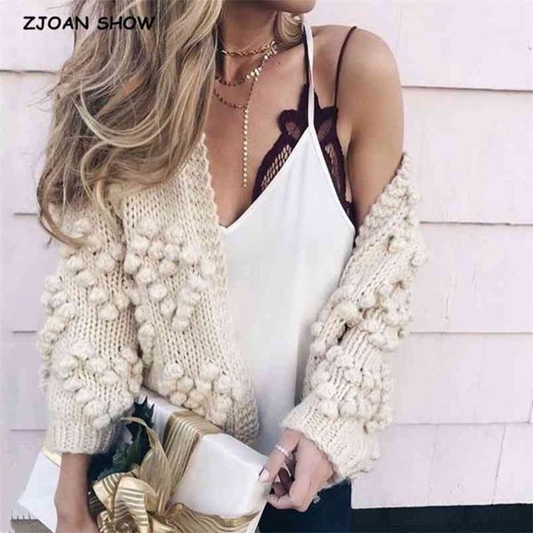 hollow out hole 3d ball sweater vintage woman o neck long sleeve knit loose knitwear cardigan jumper femme kledin 210429, White;black
hollow out hole 3d ball sweater vintage woman o neck long sleeve knit loose knitwear cardigan jumper femme kledin 210429, White;black