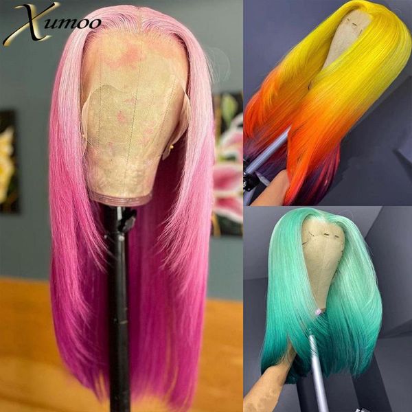 lace wigs xumoo ombre green bone straight short bob cut orange pink t part front virgin brazilian human hair for women, Black;brown
lace wigs xumoo ombre green bone straight short bob cut orange pink t part front virgin brazilian human hair for women, Black;brown