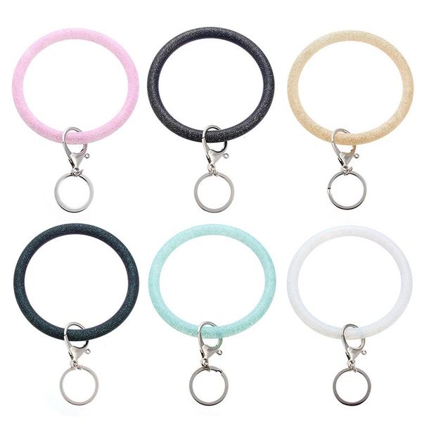 keychains 6colors silicone o bracelet keychain circle wristlet women girl keyring wrist strap for girls, Silver
keychains 6colors silicone o bracelet keychain circle wristlet women girl keyring wrist strap for girls, Silver