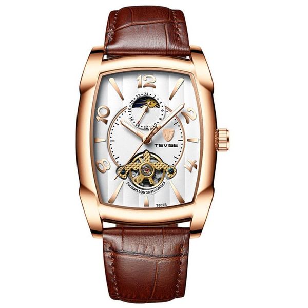 men's watch fashion business mechanical multi-function male leather wristwatches, Slivery;brown
men's watch fashion business mechanical multi-function male leather wristwatches, Slivery;brown