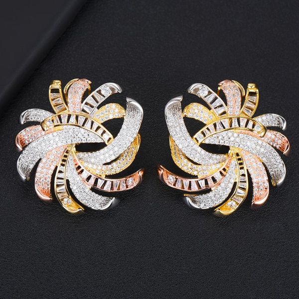 stud godki luxury big flower earrings cz cubic zircon nigeria for women wedding nigerian pendientes mujer moda, Golden;silver
stud godki luxury big flower earrings cz cubic zircon nigeria for women wedding nigerian pendientes mujer moda, Golden;silver