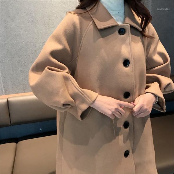 women's wool & blends single breasted blend woolen khaki black loose long windbreaker trench coat chaqueta vintage women korean outwear
women's wool & blends single breasted blend woolen khaki black loose long windbreaker trench coat chaqueta vintage women korean outwear