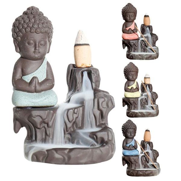 20pc incense cones+burner creative home decor the little monk small buddha censer backflow burner use in teahouse fragrance lamps
20pc incense cones+burner creative home decor the little monk small buddha censer backflow burner use in teahouse fragrance lamps