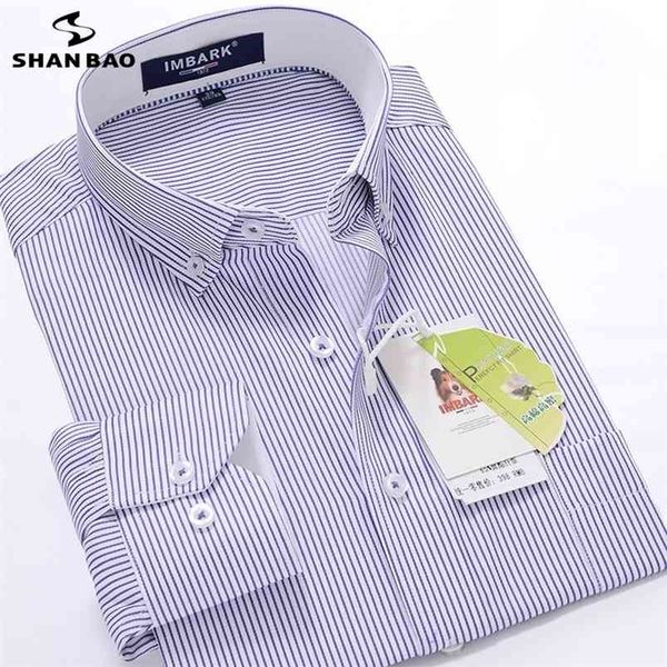 shan bao classic striped men's business casual long-sleeved shirt brand clothing gentleman elegant wedding party loose shirt 210708, White;black
shan bao classic striped men's business casual long-sleeved shirt brand clothing gentleman elegant wedding party loose shirt 210708, White;black