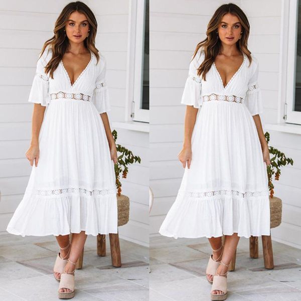 casual dresses 2021 summer deep v-neck women's solid color lace patchwork mid-length ladies fashion dress, Black;gray
casual dresses 2021 summer deep v-neck women's solid color lace patchwork mid-length ladies fashion dress, Black;gray