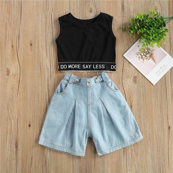 girls casual two-piece clothes set black round collar sleeveless tank and elastic waist shorts summer outfits for 2-6 years clothing se, White
girls casual two-piece clothes set black round collar sleeveless tank and elastic waist shorts summer outfits for 2-6 years clothing se, White