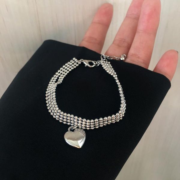 2021 trend vintage charm shiny heart pendant bangle bracelet silver color wide beaded chain bracelets for hip hop jewelry, Black
2021 trend vintage charm shiny heart pendant bangle bracelet silver color wide beaded chain bracelets for hip hop jewelry, Black