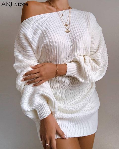 women fashion casual one shoulder lantern sleeve knitted sweater dress dresses, Black;gray
women fashion casual one shoulder lantern sleeve knitted sweater dress dresses, Black;gray