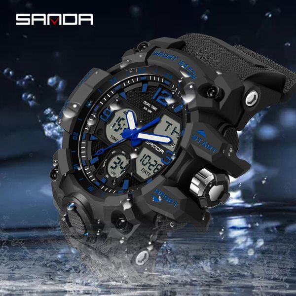 wristwatches sanda sport watch men military 5bar waterproof quartz watches dual display relogio masculino 6030, Slivery;brown
wristwatches sanda sport watch men military 5bar waterproof quartz watches dual display relogio masculino 6030, Slivery;brown