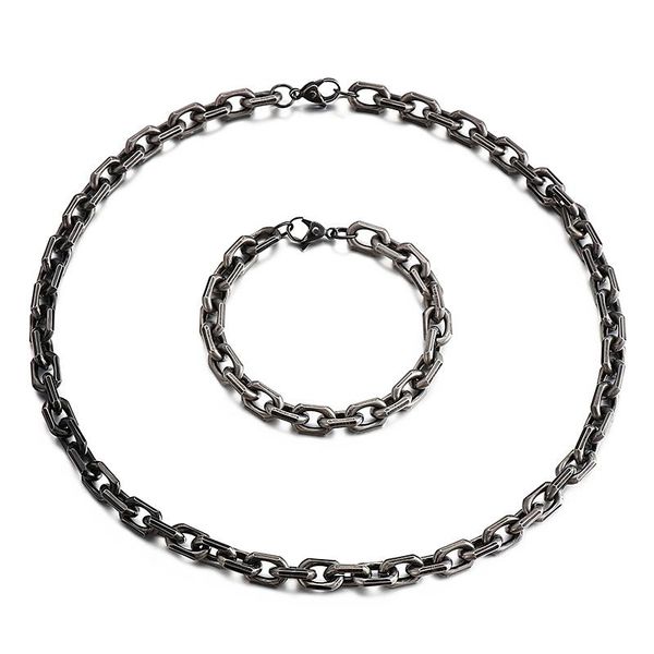 chains 8mm punk vintage stainless steel square chain bracelet necklace men's charm cool hiphop biker link jewelry accessories, Silver
chains 8mm punk vintage stainless steel square chain bracelet necklace men's charm cool hiphop biker link jewelry accessories, Silver
