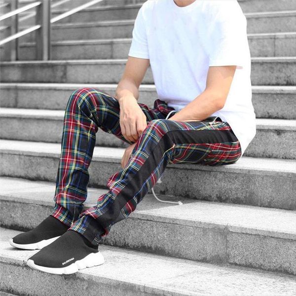 plaid track urban streetwear women pant justin bieber tartan sweatpants kanye west hip hop ankle zip lattice joggers, Black
plaid track urban streetwear women pant justin bieber tartan sweatpants kanye west hip hop ankle zip lattice joggers, Black