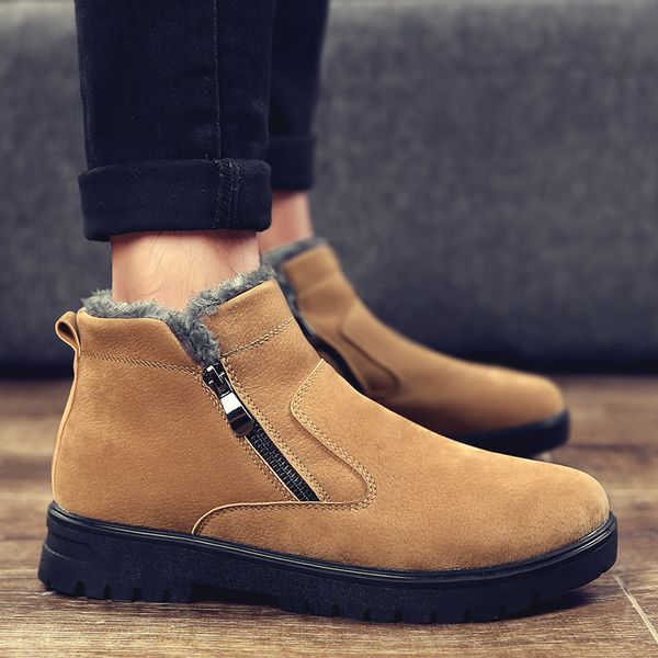 2018 winter warm martin boots men's plush wear-resistant snow sleeve high cotton shoes casual korean trend, Black
2018 winter warm martin boots men's plush wear-resistant snow sleeve high cotton shoes casual korean trend, Black