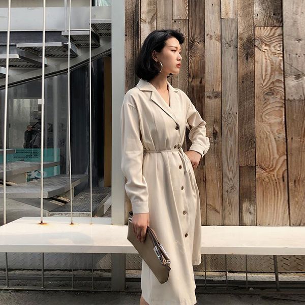 women's trench coats women casual coat ladys single breasted windbreaker female turndown collar long sleeve outerwear, Tan;black
women's trench coats women casual coat ladys single breasted windbreaker female turndown collar long sleeve outerwear, Tan;black