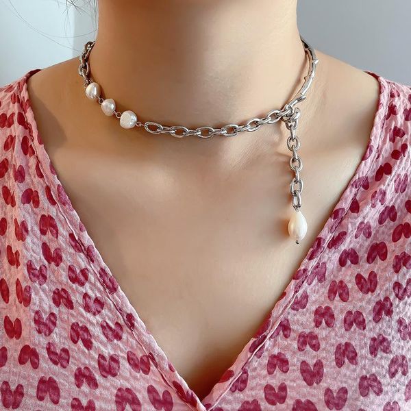 chains 2021 elegant big white imitation pearl choker necklace clavicle chain fashion simple collar for women wedding jewelry gift, Silver
chains 2021 elegant big white imitation pearl choker necklace clavicle chain fashion simple collar for women wedding jewelry gift, Silver