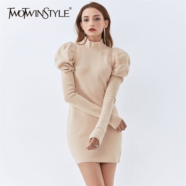 elegant knitting ruched dress women turtleneck puff long sleeve slim casual dresses female clothing fashion 210520, Black;gray
elegant knitting ruched dress women turtleneck puff long sleeve slim casual dresses female clothing fashion 210520, Black;gray