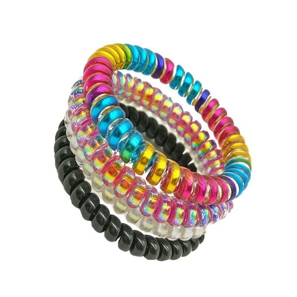 lot 100 pcs tpu hair band rubber rope elastic hairbands spiral shape ties headwear accessories telephone wire line, Pink
lot 100 pcs tpu hair band rubber rope elastic hairbands spiral shape ties headwear accessories telephone wire line, Pink