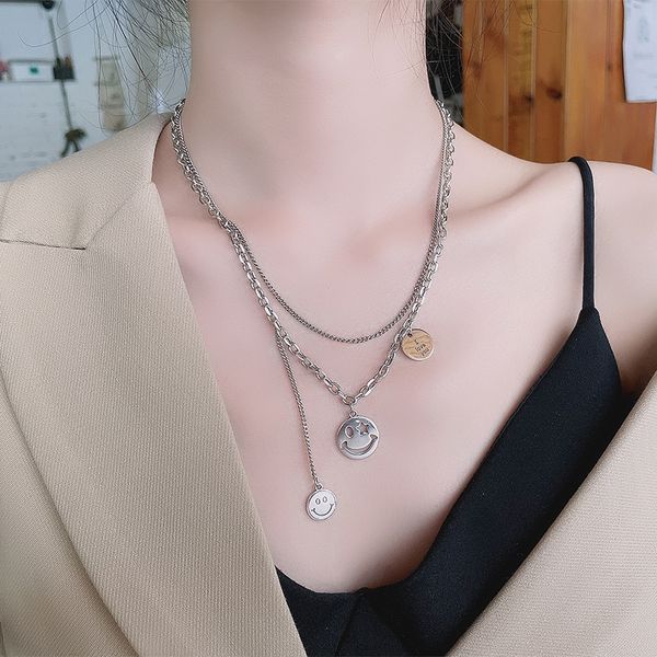 chaosheng s925 sterling silver ins net red double layer smiling face necklace
chaosheng s925 sterling silver ins net red double layer smiling face necklace