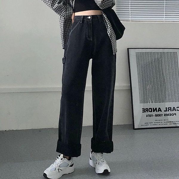 women's jeans black loose womens wide leg denim trousers harajuku high street retro fashion korean mopping femme pants, Blue
women's jeans black loose womens wide leg denim trousers harajuku high street retro fashion korean mopping femme pants, Blue