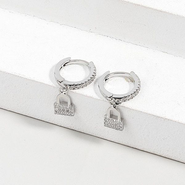 hoop & huggie cute lock pendant earrings for women hiphop gold silver color zircon dangle earing punk party jewelry accessories kbe124, Golden;silver
hoop & huggie cute lock pendant earrings for women hiphop gold silver color zircon dangle earing punk party jewelry accessories kbe124, Golden;silver