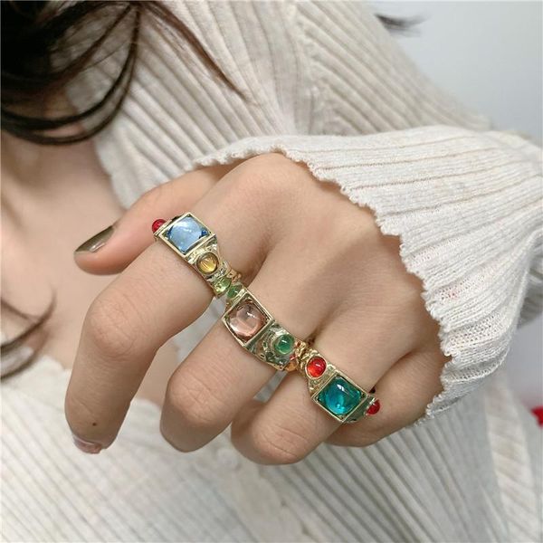 cluster rings bohemia colorful crystal rhinestone ring for women irregular geometric metal gold color chunky finger vintage jewelry, Golden;silver
cluster rings bohemia colorful crystal rhinestone ring for women irregular geometric metal gold color chunky finger vintage jewelry, Golden;silver