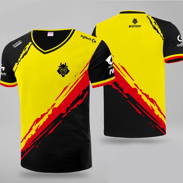 summer g2 c9 men's team uniform e-sports competition lol lpl t-shirt quick-drying sports short-sleeved large size, White;black
summer g2 c9 men's team uniform e-sports competition lol lpl t-shirt quick-drying sports short-sleeved large size, White;black