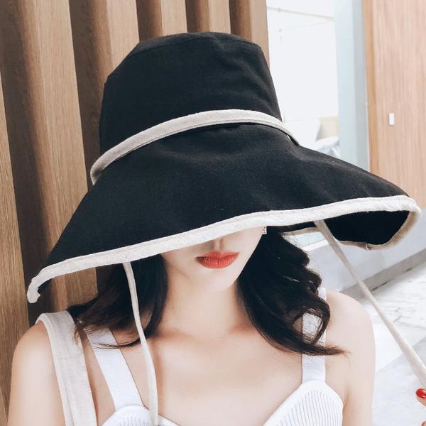 cotton and linen breathable sun hat summer solid color simple bow fisherman women's japanese foldable wide brim hats, Blue;gray
cotton and linen breathable sun hat summer solid color simple bow fisherman women's japanese foldable wide brim hats, Blue;gray