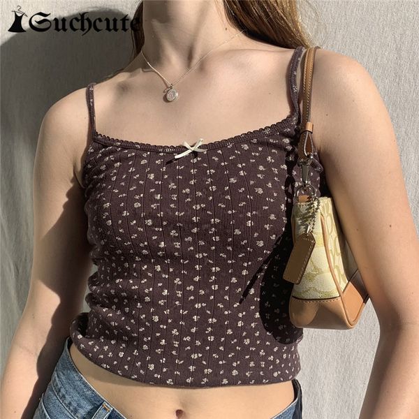 women's t-shirt summer small floral print crop for women y2k aesthetic bow tie cute cami retro brown camisole harajuku 4rhk, White
women's t-shirt summer small floral print crop for women y2k aesthetic bow tie cute cami retro brown camisole harajuku 4rhk, White