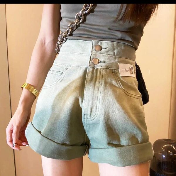 women's jeans summer wide leg super high waist fashion cut color denim shorts loose and thin a-line straight curled short pants woemn 2, Blue
women's jeans summer wide leg super high waist fashion cut color denim shorts loose and thin a-line straight curled short pants woemn 2, Blue