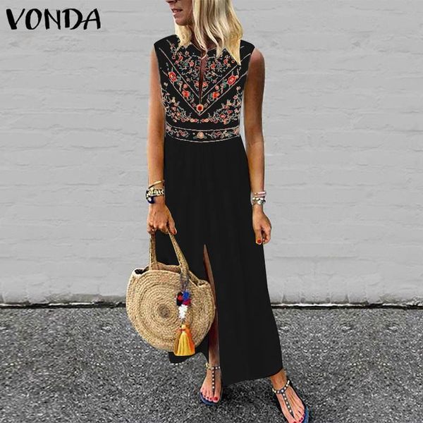 women long dress split hem sleeveless dresses woman bohemain party vestidos s-5xl casual beach sundress 5xl, Black;gray
women long dress split hem sleeveless dresses woman bohemain party vestidos s-5xl casual beach sundress 5xl, Black;gray