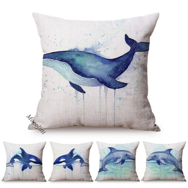 cushion/decorative pillow blue ocean animal whale dolphin watercolor art home decor sofa throw case cotton linen square chair cushion cover
cushion/decorative pillow blue ocean animal whale dolphin watercolor art home decor sofa throw case cotton linen square chair cushion cover