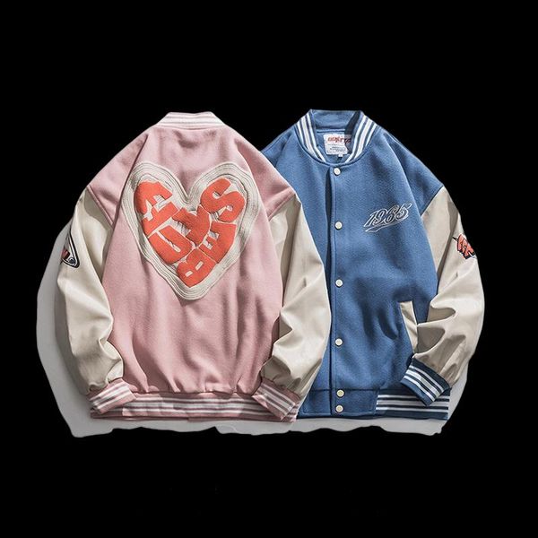 women's jackets 2021 arrival autumn couple heart foaming print oversize baseball jacket men's bomber coat varsity vintage, Black;brown
women's jackets 2021 arrival autumn couple heart foaming print oversize baseball jacket men's bomber coat varsity vintage, Black;brown