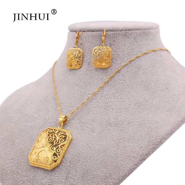 earrings & necklace jewelry sets 24k gold color for women african wedding gifts bridal party square pendant jewellery set, Silver
earrings & necklace jewelry sets 24k gold color for women african wedding gifts bridal party square pendant jewellery set, Silver