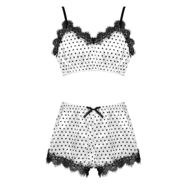 bras sets men lace trim polka dot pajama set sissy nightwear sleepwear adjustable straps crop with bowknot elastic waistband shorts, Red;black
bras sets men lace trim polka dot pajama set sissy nightwear sleepwear adjustable straps crop with bowknot elastic waistband shorts, Red;black