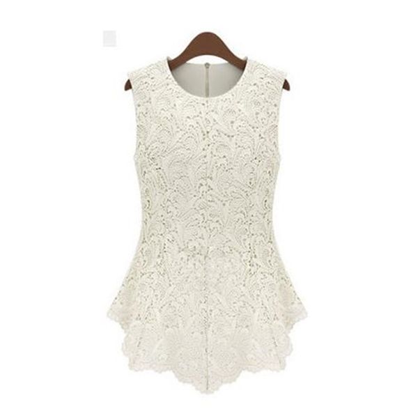 summer brand casual fashion vintage o-neck sleeveless women long crochet lace chiffion blouse plus size black white 210527
summer brand casual fashion vintage o-neck sleeveless women long crochet lace chiffion blouse plus size black white 210527