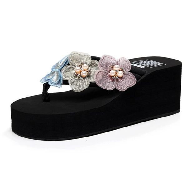 slippers summer sandals women flip flops diy flowers beach designer elastic wedge heels ladies gladiator sandal shoes hh230, Black
slippers summer sandals women flip flops diy flowers beach designer elastic wedge heels ladies gladiator sandal shoes hh230, Black
