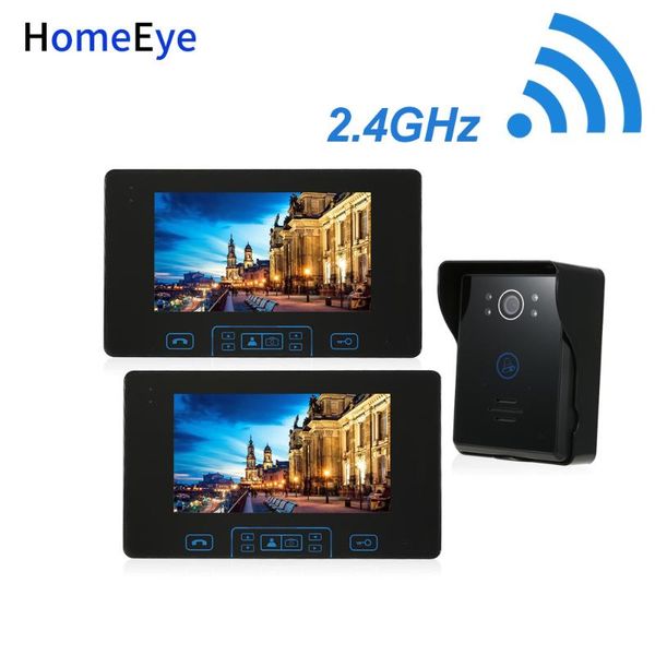 homeeye 2.4ghz digital wireless video door phone doorbell intercom access system built-in battery 7''tft lcd touch key rainproof p
homeeye 2.4ghz digital wireless video door phone doorbell intercom access system built-in battery 7''tft lcd touch key rainproof p
