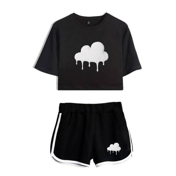 women's tracksuits summer dixie damelio clouded exposed navel black t-shirt+shorts two-piece sets casual girl's suits clothing, Gray
women's tracksuits summer dixie damelio clouded exposed navel black t-shirt+shorts two-piece sets casual girl's suits clothing, Gray