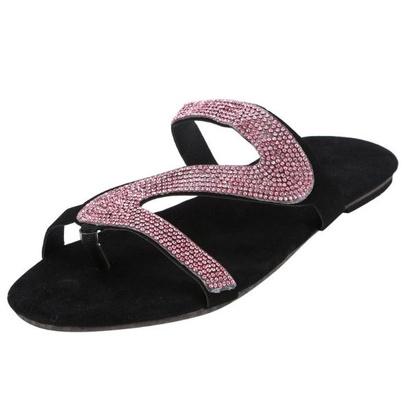 summer plus-size flat slippers beach for women casual solid crystal roman flip flops ladies sandals shoes, Black
summer plus-size flat slippers beach for women casual solid crystal roman flip flops ladies sandals shoes, Black